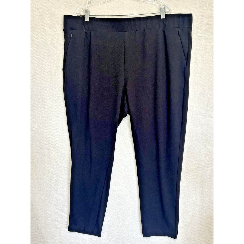 Universal Standard Pants Womens XL Plus Black Ponte Elastic Crop Stretch Work
